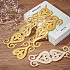 Polyester Heart Floral Embroidery Lace Trim OCOR-WH0079-90-4
