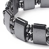 Fashionable Synthetic Hematite Stretchy Bracelets X-BJEW-K007-04-2