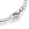 Tarnish Resistant 304 Stainless Steel Figaro Chain Bracelets BJEW-E369-07P-2