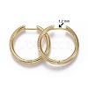 Brass Micro Pave Clear Cubic Zirconia Huggie Hoop Earrings EJEW-F252-01G-2