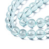 Transparent Spray Painted Glass Bead Strands X-DGLA-R050-8mm-04-3