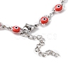 Evil Eye Plastic Link Chain Necklace NJEW-H169-03P-03-3