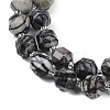 Natural Black Netstone Beads Strands G-O201B-143G-3