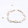 Adjustable Nylon Thread Braided Bead Necklaces NJEW-JN02794-M-2