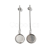 Non-Tarnish 304 Stainless Steel Stud Earring Findings STAS-P328-12P-1