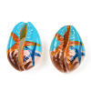Printed Cowrie Shell Beads X-SSHEL-T013-01C-3