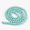 Electroplate Opaque Solid Color Glass Beads Strands EGLA-A034-P2mm-L15-2