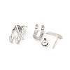 Zinc Alloy Claw Front Back Stud Earrings EJEW-J046-01P-2