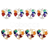 SUPERFINDINGS 8Pcs 2 Colors Chakra Natural Gemstone Chip Pendants FIND-FH0005-10-1