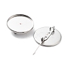 Non-Tarnish 304 Stainless Steel Brooch Base Settings FIND-D035-04F-P-2