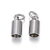 Tarnish Resistant 201 Stainless Steel Cord Ends X-STAS-E120-01-4.2mm-1