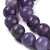 Natural Lepidolite/Purple Mica Stone Beads Strands G-E545-01B-3