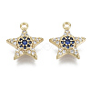 Brass Micro Pave Cubic Zirconia Charms KK-S348-533-NF-1