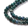 Natural Chrysocolla & Lapis Lazuli Beads Strands G-D463-08B-3