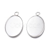 Tarnish Resistant 304 Stainless Steel Pendant Cabochons Settings for Fashion Jewelry STAS-M283-03P-C-2