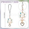 DELORIGIN 14Pcs 7 Style Alloy Enamel Arch with Cat Phone Charm Mobile Straps HJEW-DR0001-02-5