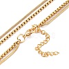304 Stainless Steel Double Layer Necklaces NJEW-M181-27G-6