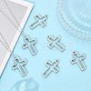 CHGCRAFT 12Pcs 304 Stainless Steel Open Back Bezel Pendants STAS-CA0001-66-3