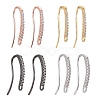 4 Pairs 4 Colors Brass Micro Pave Clear Cubic Zirconia Earring Hooks ZIRC-ZZ0001-01-1