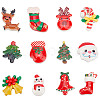 SUNNYCLUE 48Pcs 12 Styles Christmas Theme Opaque Resin Cabochons CRES-SC0002-55-1