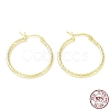 925 Sterling Silver Hoop Earrings EJEW-K258-03B-G-1