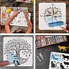 Large Plastic Reusable Drawing Painting Stencils Templates DIY-WH0202-414-4