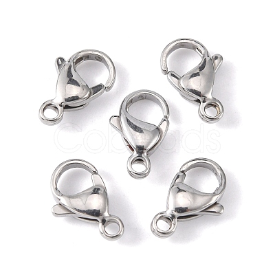 Tarnish Resistant 304 Stainless Steel Lobster Claw Clasps X-STAS-M262-01-13mm-1