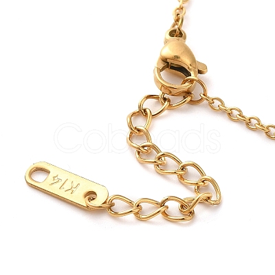 Teardrop PVD Vacuum Plating 304 Stainless Steel Lariat Necklaces NJEW-G125-08-1