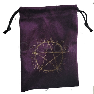 Velvet Pentagram Print Storage Pouches PW-WG67651-02-1