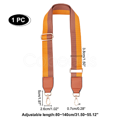 Stripe Pattern Adjustable Nylon Bag Strap FIND-WH0092-40B-1