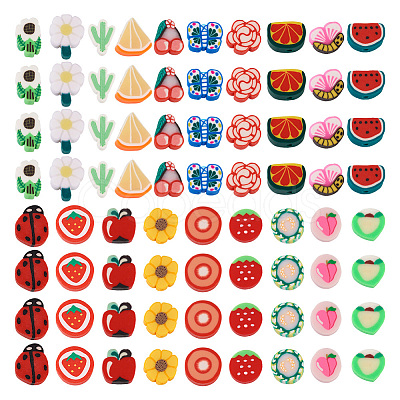 Pandahall 190pcs 19 style Handmade Polymer Clay Bead CLAY-TA0001-21-1