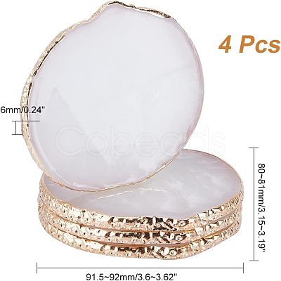 CHGCRAFT Resin Imitation Agate Coasters for Drinks MRMJ-CA0001-33-1