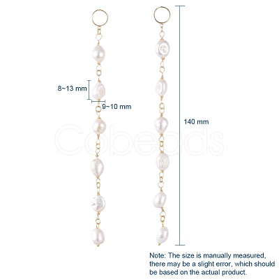 Natural Cultured Freshwater Pearl Dangle Earrings EJEW-JE03827-01-1