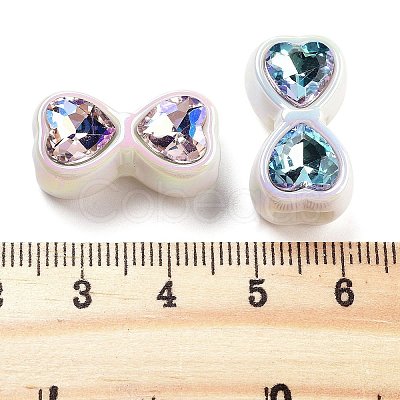 Opaque Rhinestone Acrylic Beads OACR-S139-07-1