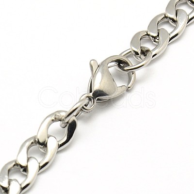 Tarnish Resistant 304 Stainless Steel Curb Chain/Twisted Chain Bracelet Making STAS-A028-B122P-1