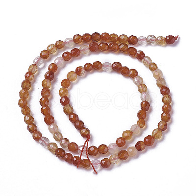 Natural Red Agate Beads Strands X-G-F596-35-2mm-1