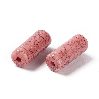 Crackle Opaque Acrylic Beads OACR-C006-18-1