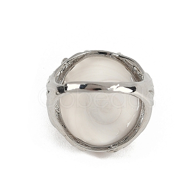 Half Round Natural Shell Finger Rings RJEW-P128-05P-1