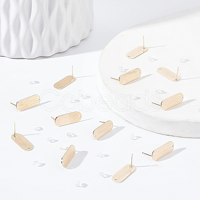 BENECREAT 16Pcs Brass Stud Earring Findings KK-BC0009-02-1