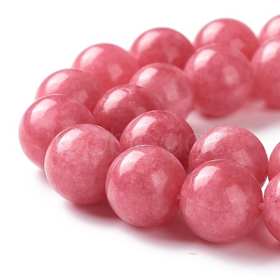 Natural White Jade Imitation Rhodonite Beads Strands G-I299-F15-10mm-1