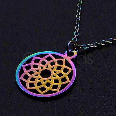 201 Stainless Steel Pendants Necklaces NJEW-S105-JN638-1