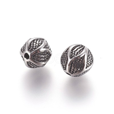 304 Stainless Steel Beads STAS-P237-54AS-1