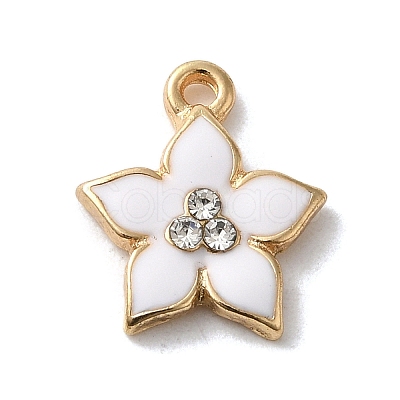 Flower Alloy Enamel Pendants ENAM-A007-05KCG-05-1