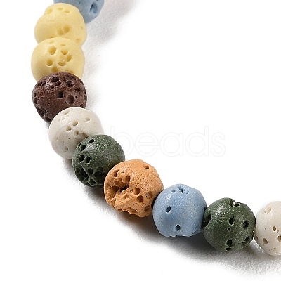 Synthetic Lava Rock Dyed Beads Strands G-H311-08A-07-1