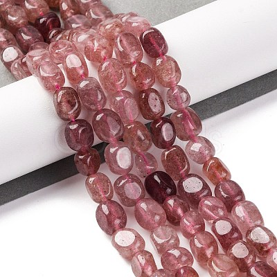 Natural Strawberry Quartz Beads Strands G-G146-A15-01-1