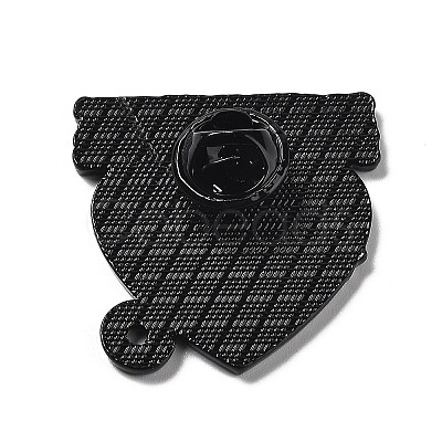 Black Zinc Alloy Brooch JEWB-Z012-02B-EB-1