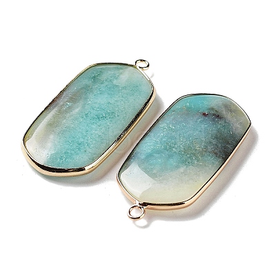 Natural Flower Amazonite Pendants G-G063-02C-1