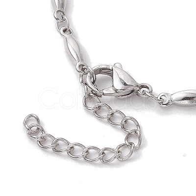 Non-Tarnish 304 Stainless Steel Bar Link Chain Bracelet Making AJEW-JB01245-02-1