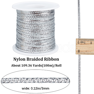 Gorgecraft 100M Nylon Braided Ribbon OCOR-GF003-05B-1