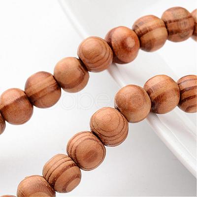 Wood Beaded Necklaces NJEW-JN01625-1